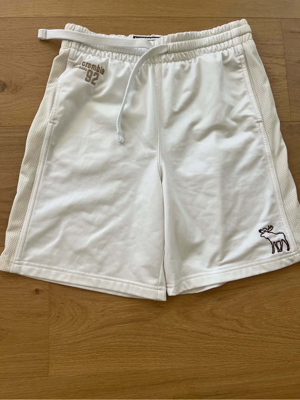 Abercrombie & Fitch White Athletic Shorts